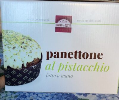 Panettone al pistacchio front packaging