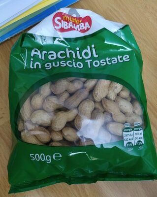 Arachidi in guscio tostate front packaging