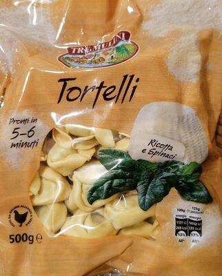Tortelli ricotta e spinaci front packaging