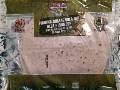 Piadina romagnola IGP alla riminese con olio extra vergine di oliva