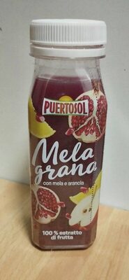 Succo di melograno con mela e arancia front packaging
