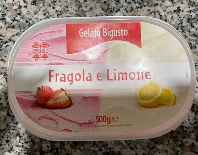 Gelato bigusto fragola e limone
