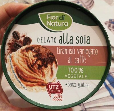 Gelato alla soia tiramisù variegato al caffè
