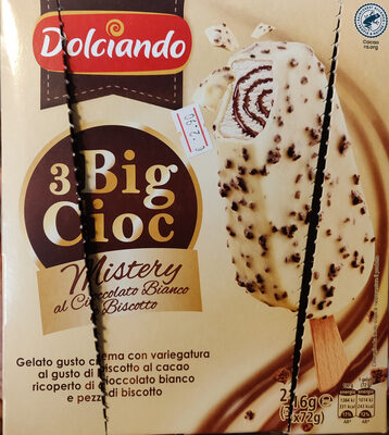 3 big cioc Mistero al cioccolato bianco e biscotto