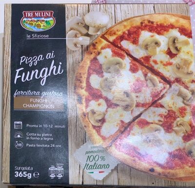 Pizza ai funghi front packaging