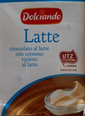 cioccolato al latte con cremoso ripieno al latte front packaging