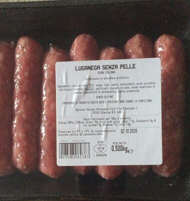 Luganega senza pelle front packaging