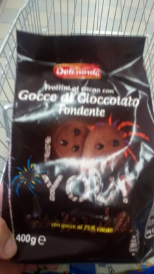 Frollini al cacao con Gocce di Cioccolato Fondente