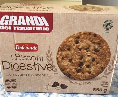 Biscotti digestive avena e cioccolato