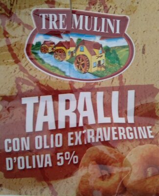 Taralli con olio extravergine d'oliva 5% front packaging