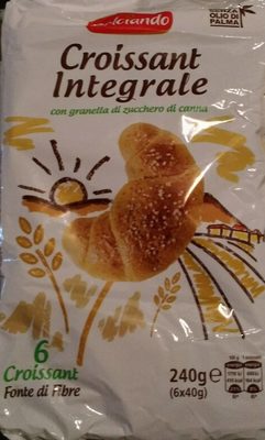 Croissant intégral aux grains de sucre de canne