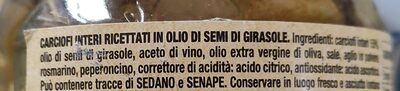 Carciofo interi gusto ricco ingredients label
