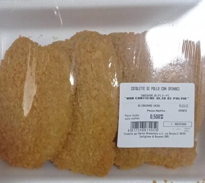 Cotolettr di pollo con spinaci