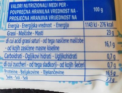 Feta greca dop nutrition facts table