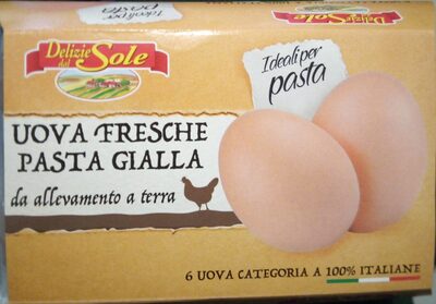 Uova fresche pasta gialla front packaging