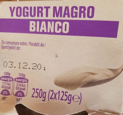 Yogurt magro bianco