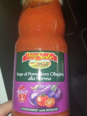 Sugo al pomodoro ciliegino alla norma front packaging