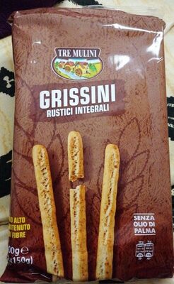 Grissini rustici integrali front packaging