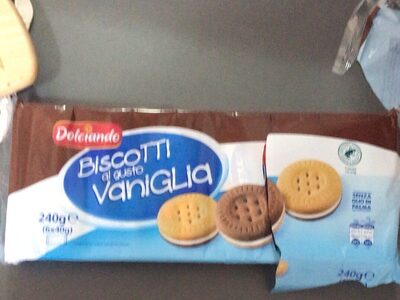 Biscotti al gusto vaniglia front packaging