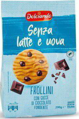 Frollini con gocce di cioccolato fondente