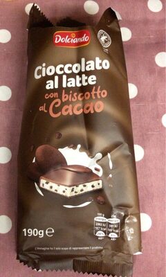 Cioccolato al latte con biscotto al cacao
