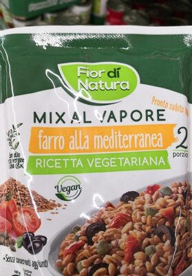 Mix al vapore Farro alla mediterranea 2 porzioni front packaging