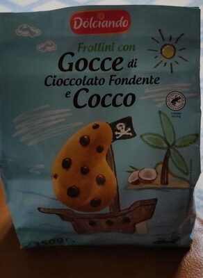 frollini con gocce di cioccolato fondente e cocco