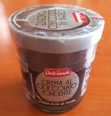 Crema al cioccolato fondente front packaging