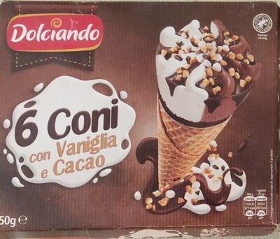 6 coni vaniglia e cacao