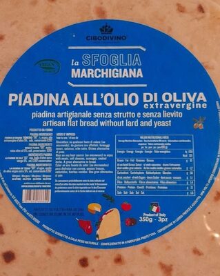 Piadina all'olio di oliva extravergine