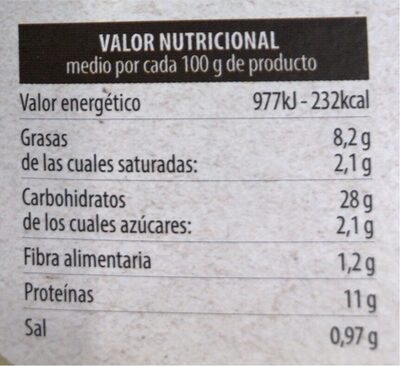 Albahaca y mozzarella pasta fresca rellena nutrition facts table