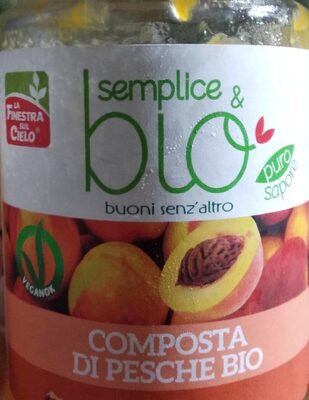 Composta di pesche bio front packaging