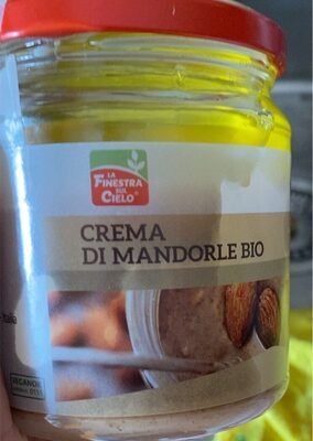 Crema di mandorle bio front packaging