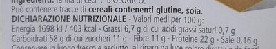Farina di ceci bio nutrition facts table