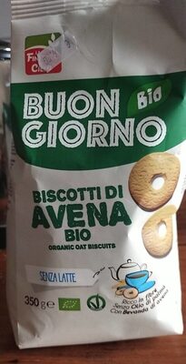 Biscotti di avena bio front packaging