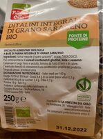 Ditalini integrali di grano saraceno bio