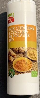 Mix curcuma e zanzero in polvere bio