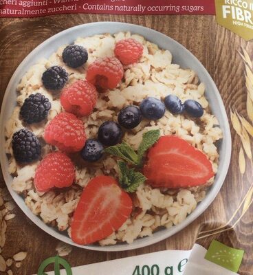Porridge bio con frutti rossi front packaging