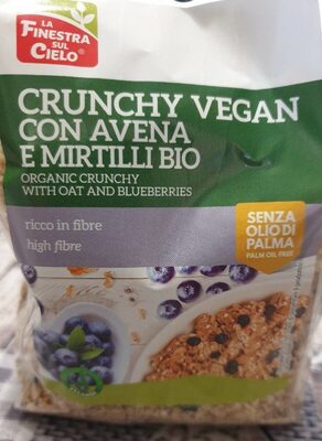 Crunchy vegan con avena e mirtilli bio