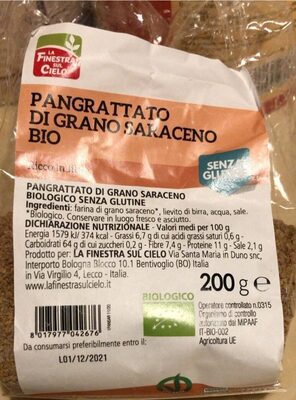 Pangrattato di grano saraceno bio