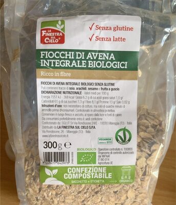 Fiocchi di avena integrali e biologici