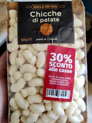 Chicchi di patate front packaging