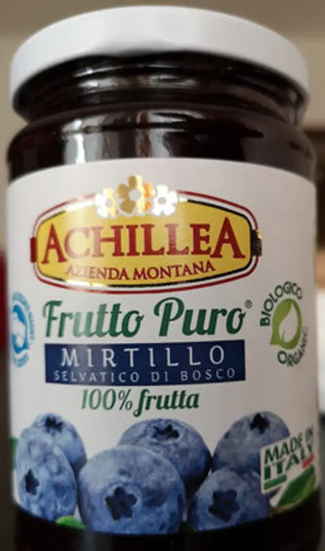 frutto puro mirtillo selvatico di bosco 100% frutta front packaging