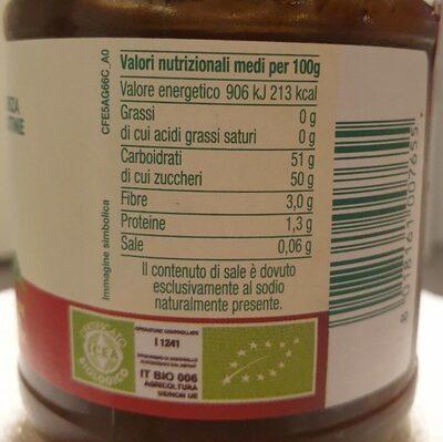 Fruttomio Fragola nutrition facts table