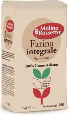 Farina integrale di grano tenero front packaging