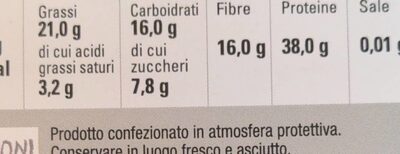 Farina di soia nutrition facts table