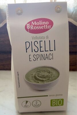 Vellutata di piselli e spinaci front packaging