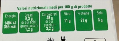 Vellutata di cannellini nutrition facts table