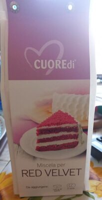 Miscela per red velvet front packaging