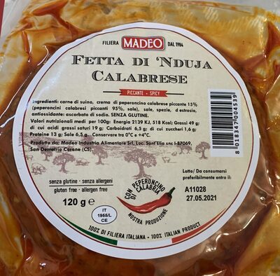 Fetta di 'nuja calabrese front packaging